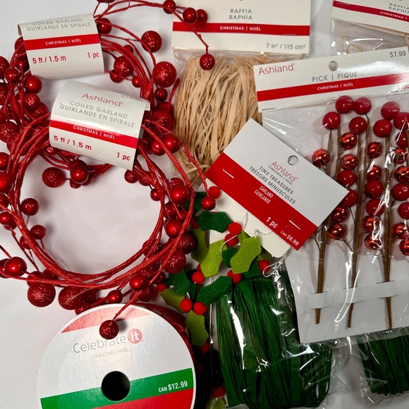 Christmas Craft Bundle 🎁 Ashland Picks • Garland • Ribbon | NEW Michaels Lot - Picture 3 of 5